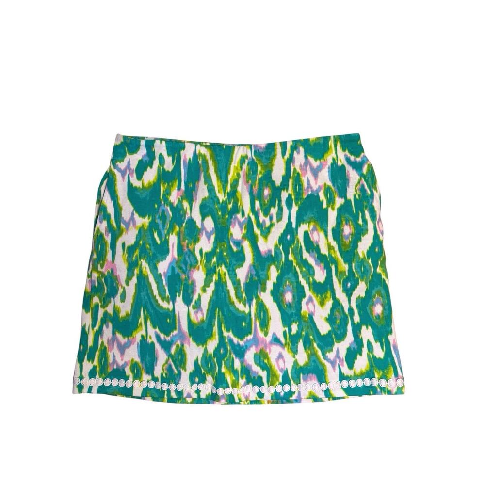 Belle by Kim Gravel Perfect Pique Blazin' Hot Summer Skort Size M Green Pockets